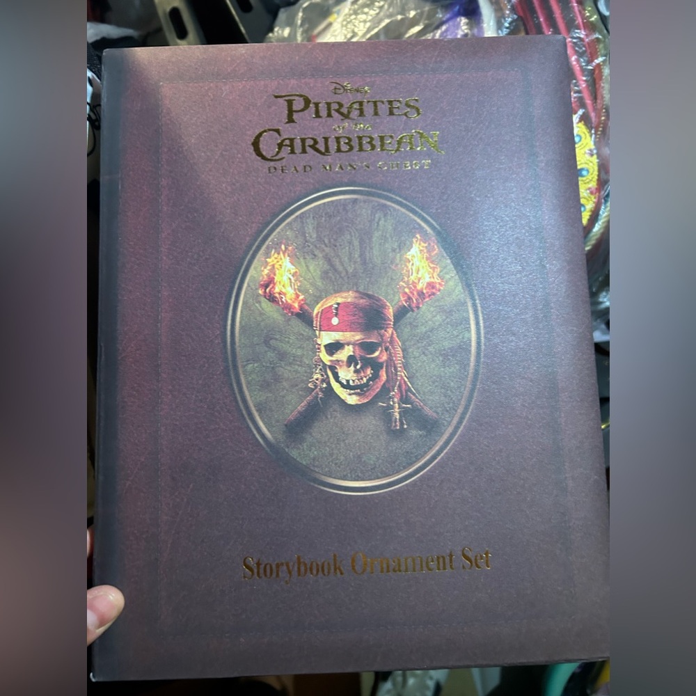Disney Pirates of the Caribbean storybook ornaments set